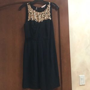 Rebecca Taylor black sequined dress